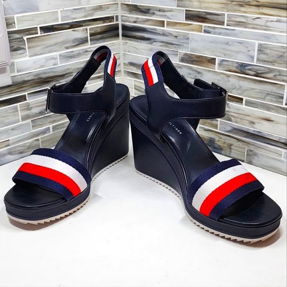 Tommy Hilfiger Platform Wedge Heel - Picture 1 of 5